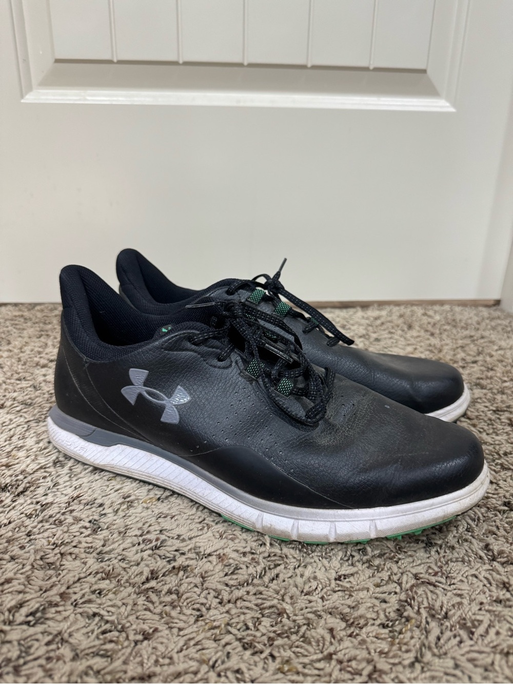 Under Armour Men’s Black Athletic Sneakers with White Sole